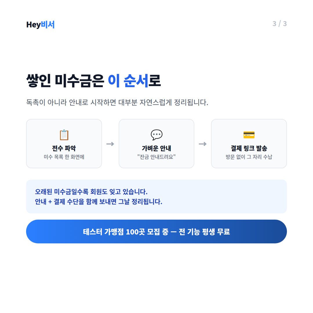 쌓인 미수금 회수 3단계